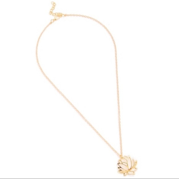 ππHPππHollow Lotus Flower Necklace - Picture 2 of 2
